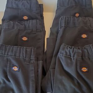Dickies Dark Blue Boys Uniform Pants, Lot Of 6